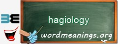 WordMeaning blackboard for hagiology